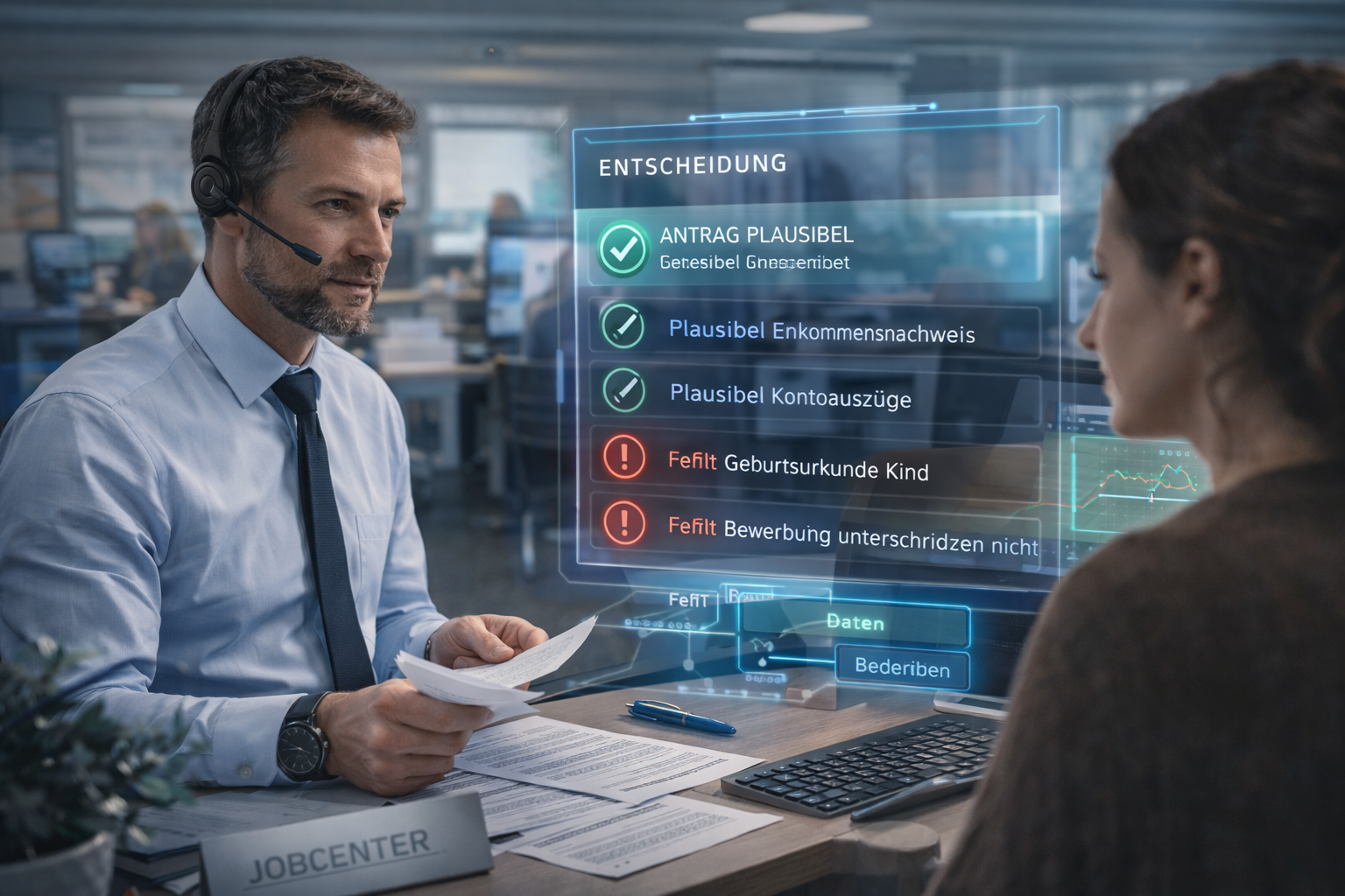 Platzhalterbild für ein Assistenzsystem in einer sensiblen Gesprächssituation