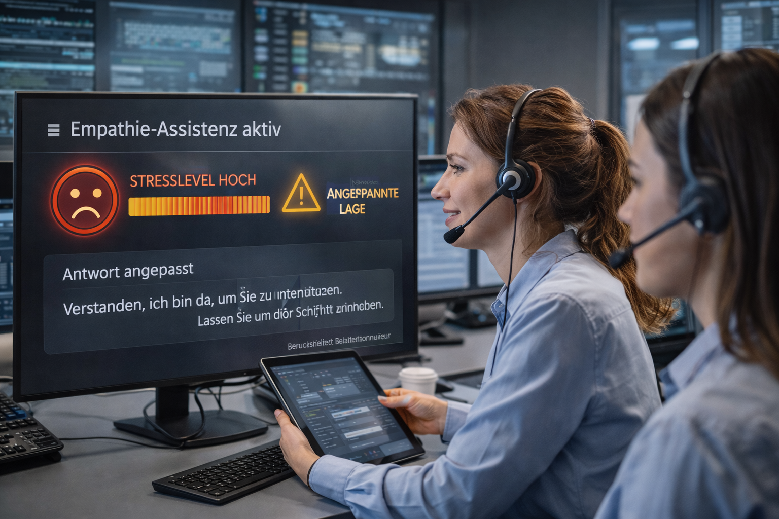 Platzhalterbild für eine empathisch reagierende KI in einer Gesundheitsumgebung