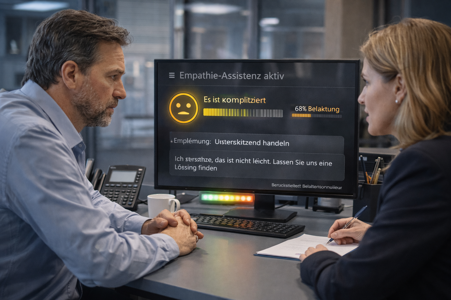 Platzhalterbild für ein technisches System mit emotionaler Zustandsanalyse im betrieblichen Alltag