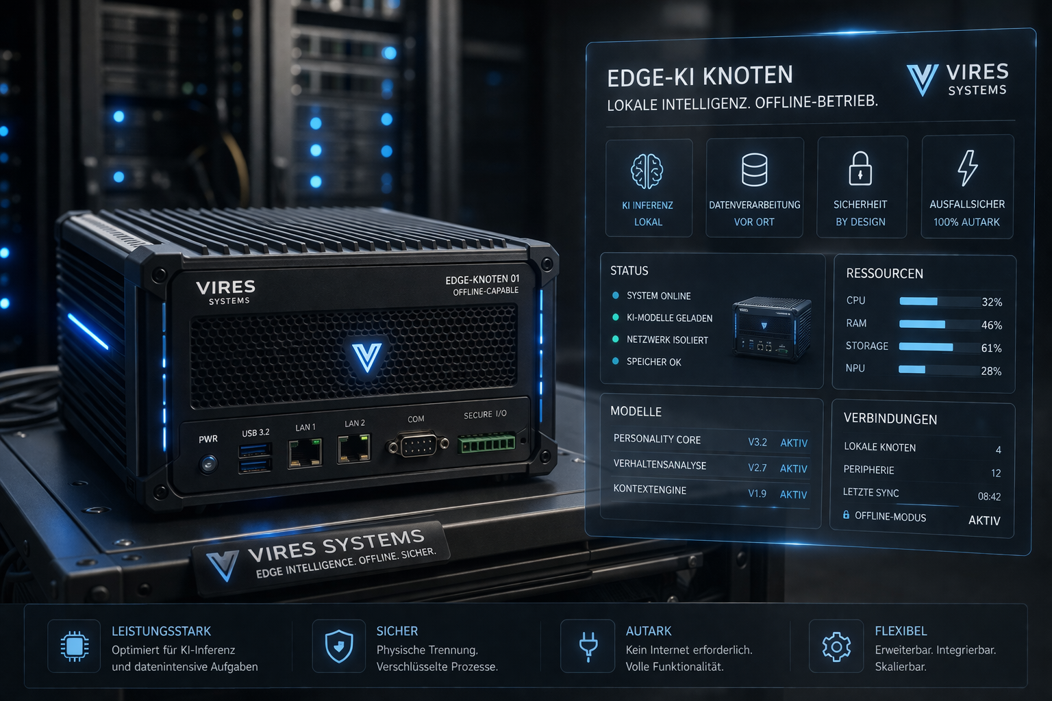 Platzhalterbild für einen lokalen Edge-Server im Technikraum