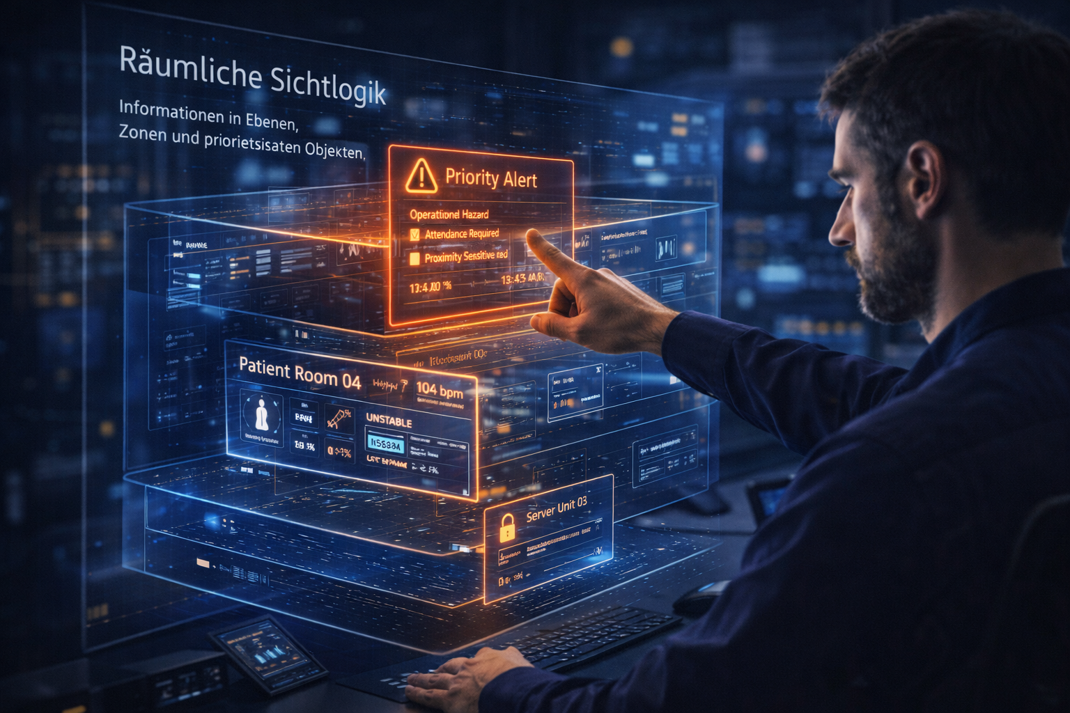 Räumliche Sichtlogik in holografischer Produktumgebung