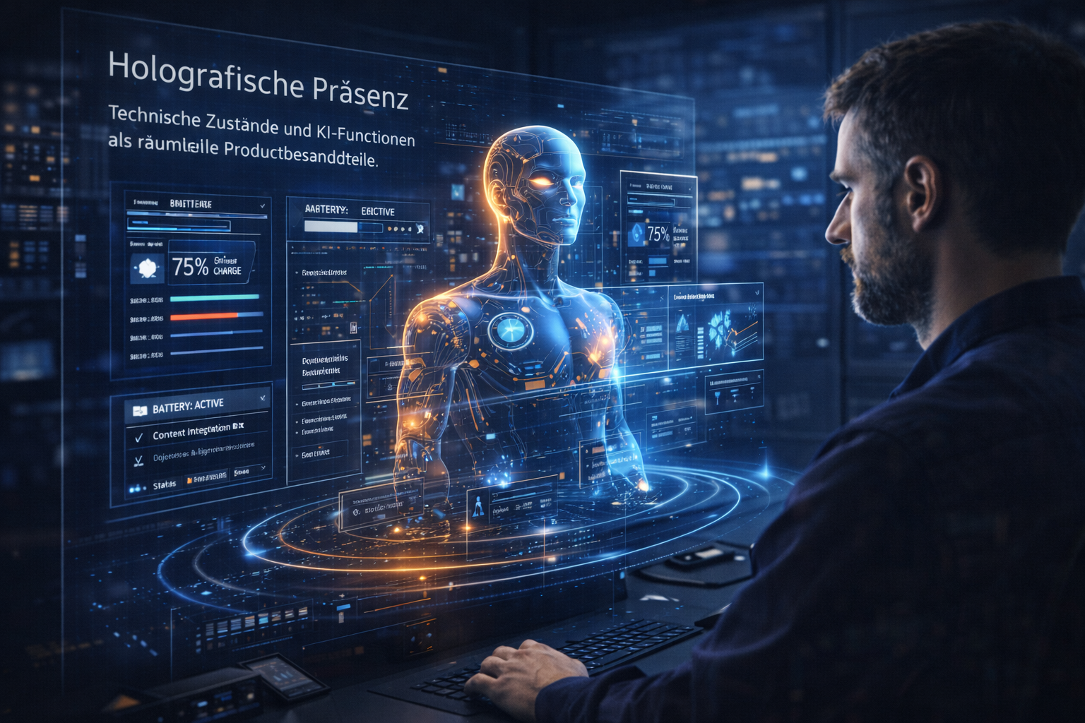 Holografische Präsenz in einer modernen Mensch-KI-Umgebung