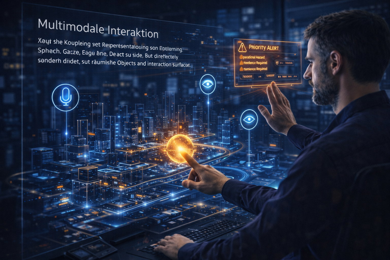 Multimodale Bedienung mit Sprache, Geste und räumlicher Interaktion