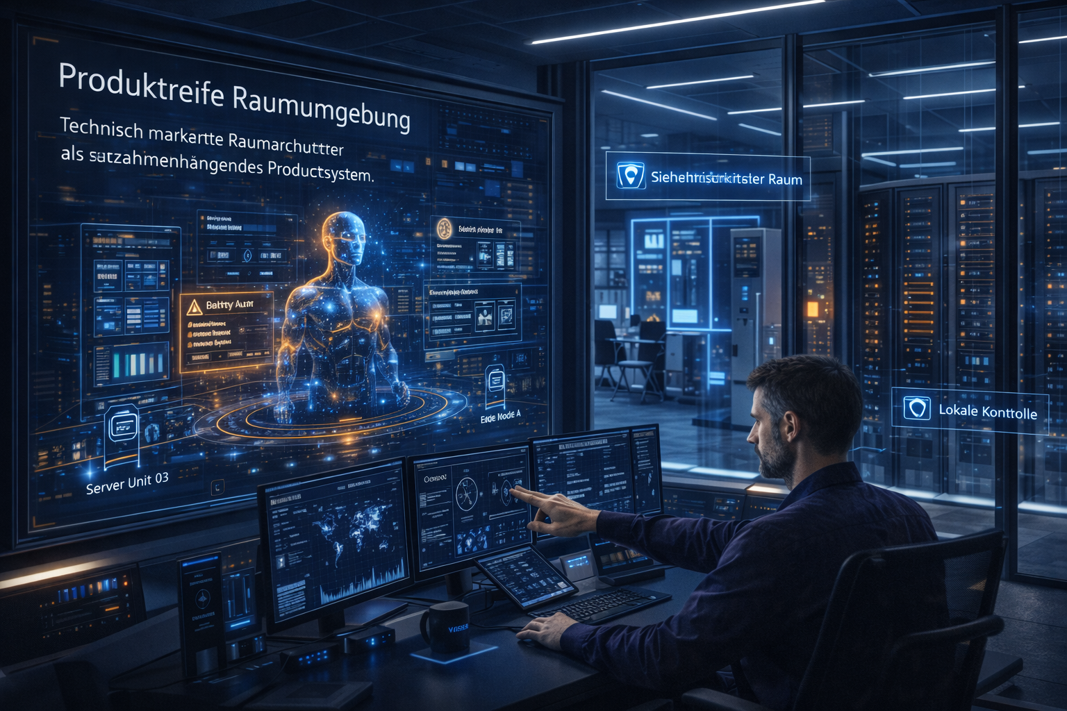 Produktnahe Raum- und Holografieumgebung mit klarer Sicht- und Bedienlogik